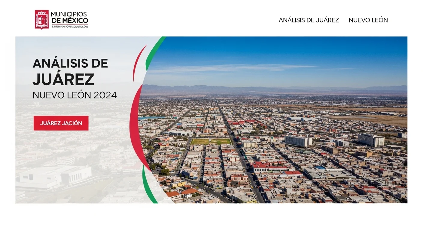 Vista panorámica del municipio de Juárez Nuevo León, destacando su desarrollo urbano y su relación con los municipios circundantes de México.
