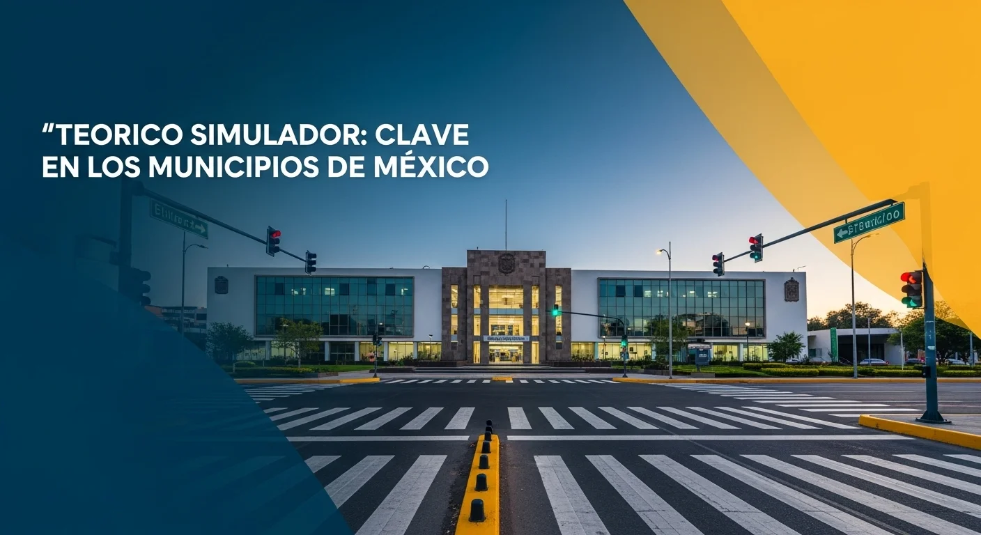 Fachada de un palacio municipal en México con una calle bien señalizada al frente, representando la infraestructura y la gobernanza municipal en seguridad vial.