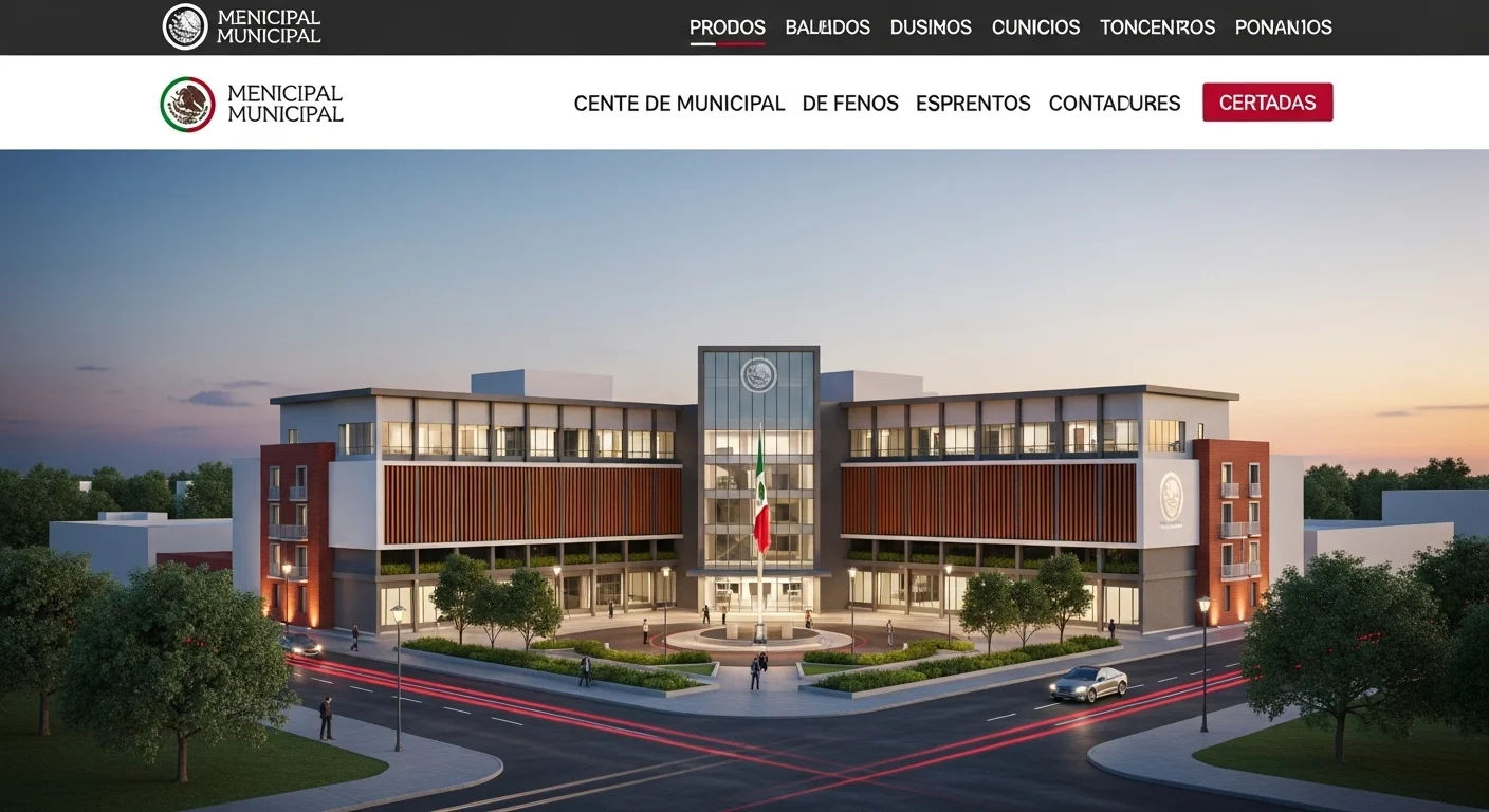 Fachada de un palacio municipal en México, simbolizando la infraestructura y los servicios financiados por trámites como el alta vehicular
