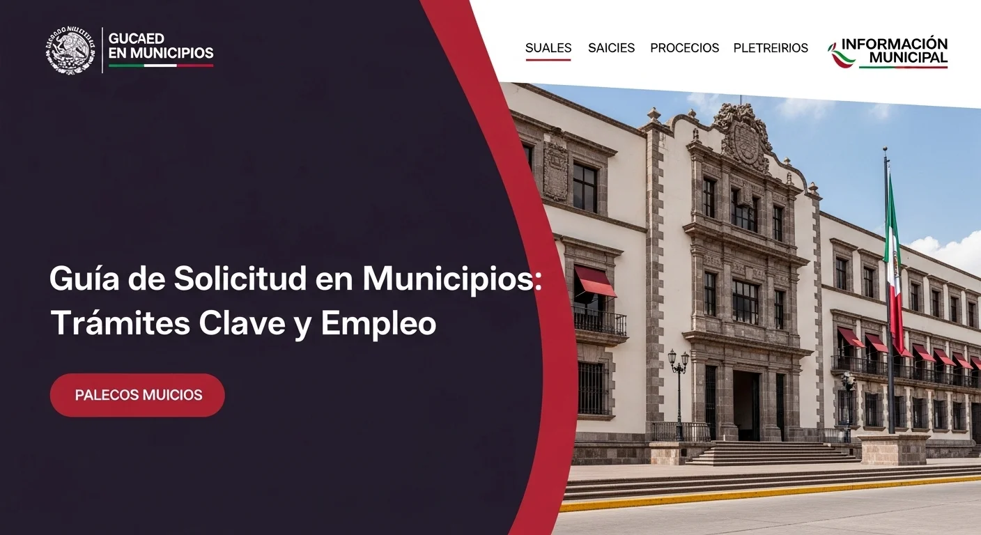Vista de la fachada de un palacio municipal en México, simbolizando la gestión de una solicitud en los municipios.