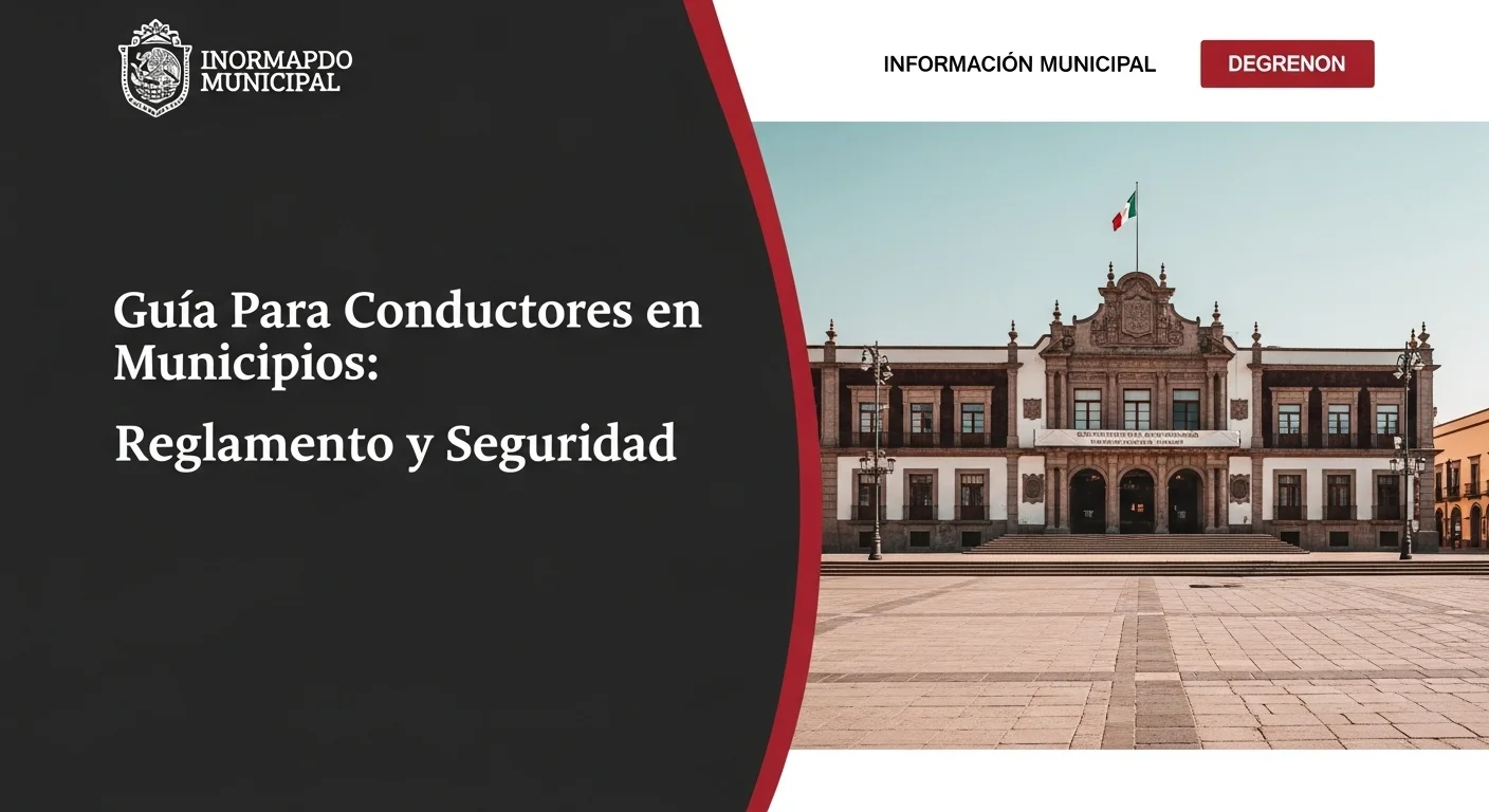 Fachada de un ayuntamiento municipal en México, simbolizando el rol del gobierno en la creación de infraestructura y reglamentos para conductores.