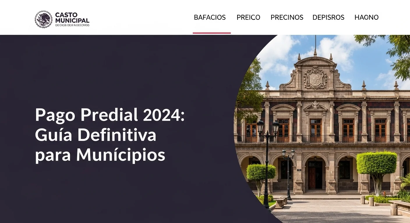 Fachada de un palacio municipal en México, simbolizando la administración local y la importancia del pago del impuesto predial por parte de los ciudadanos.