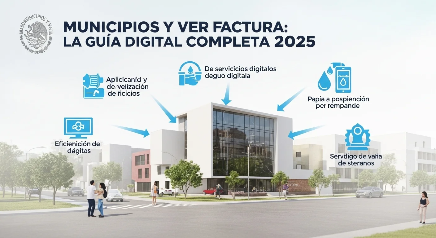 Infografía mostrando los beneficios de la digitalización de servicios de agua en los municipios, como la eficiencia y la transparencia.