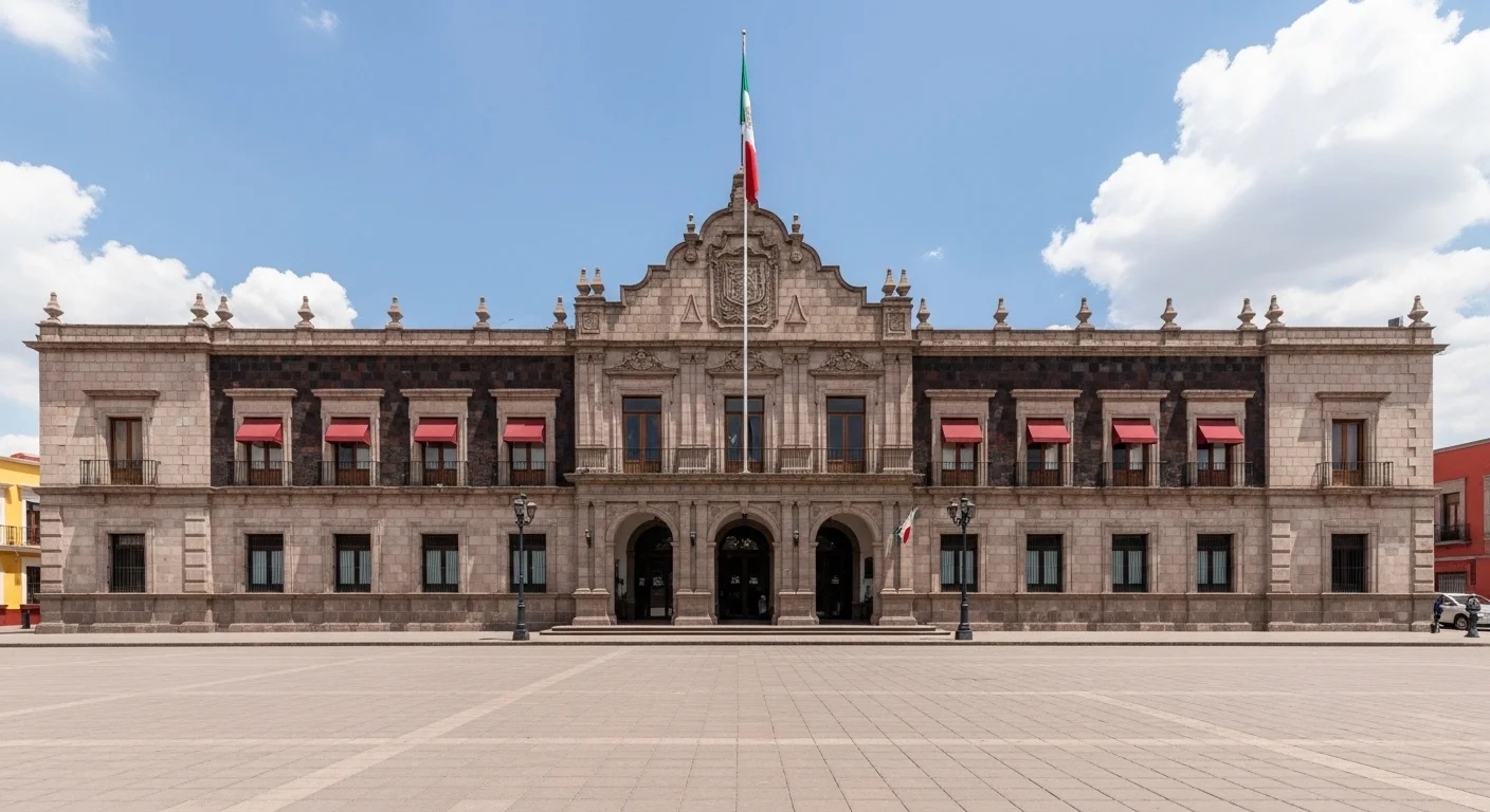 Fachada del Ayuntamiento de San Juan del Río, simbolizando la administración y los servicios públicos en los municipios de México.