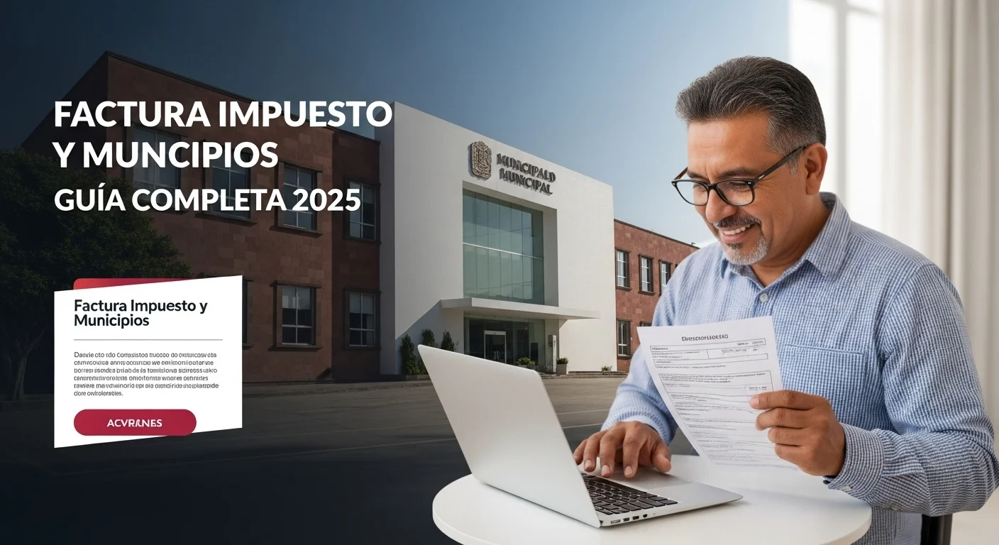 Persona utilizando una laptop para descargar la factura del impuesto predial de un portal municipal, mostrando la modernización de los servicios.