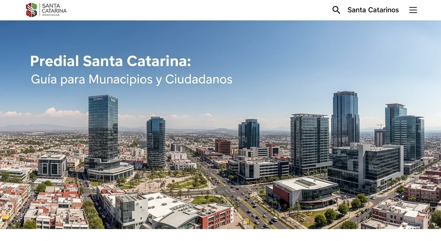 Vista panorámica de una ciudad con vialidades y edificios modernos, reflejando la infraestructura financiada por el predial en municipios mexicanos.