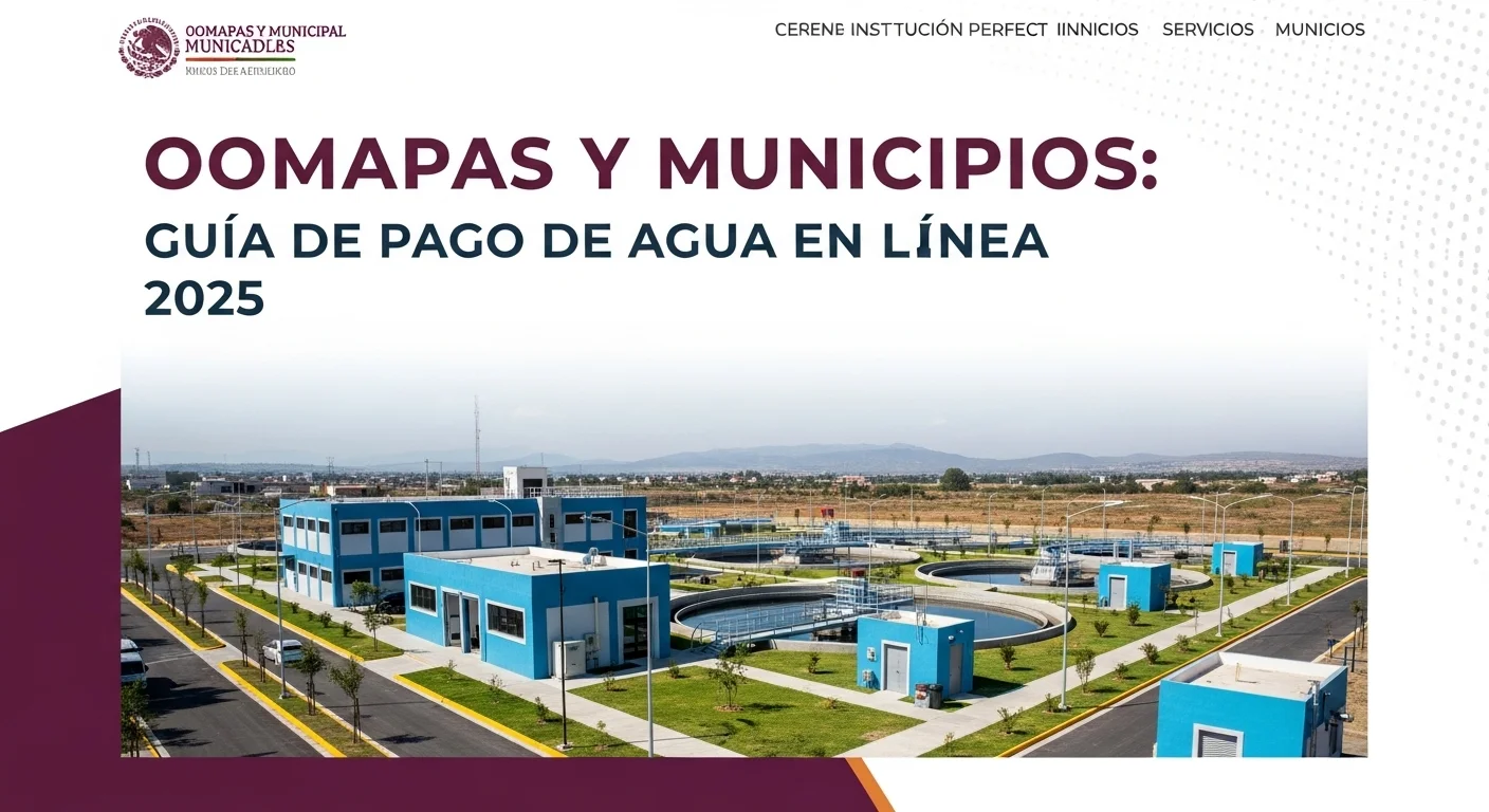 Imagen de una planta de tratamiento de agua moderna, simbolizando la infraestructura que se financia con el pago de servicios en los municipios.