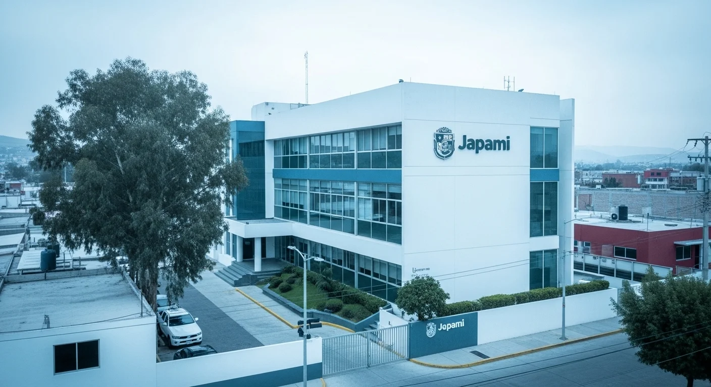 Edificio de las oficinas centrales de Japami en Irapuato, representando la gestión del agua en los municipios de México.