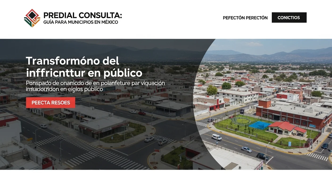 Gráfico que muestra cómo el pago del predial se convierte en infraestructura y servicios públicos en un municipio de México