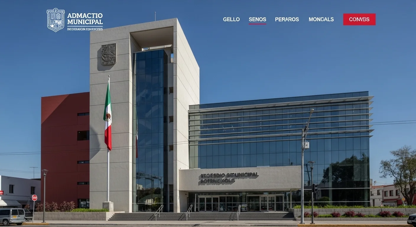 Fachada de un palacio municipal en México, simbolizando la administración y recaudación de impuestos como el predial en los municipios.