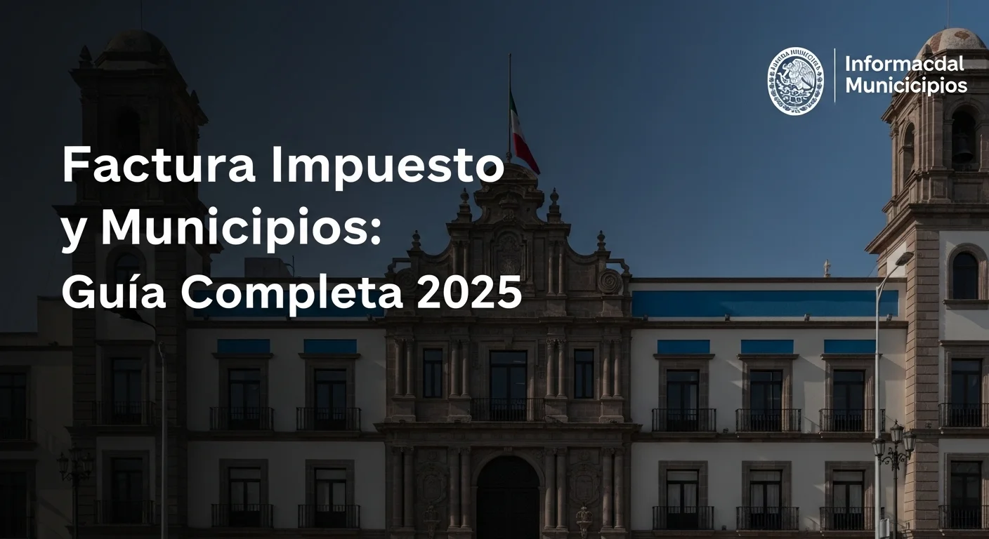 Fachada de un palacio municipal en México, simbolizando la administración de la factura de impuesto predial por los municipios.