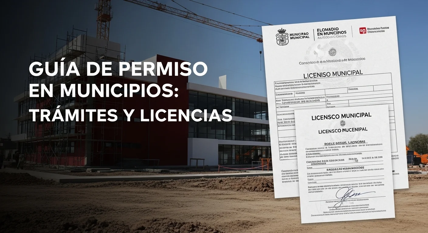 Sitio de construcción de una obra nueva con la licencia y permiso de construcción del municipio visible.