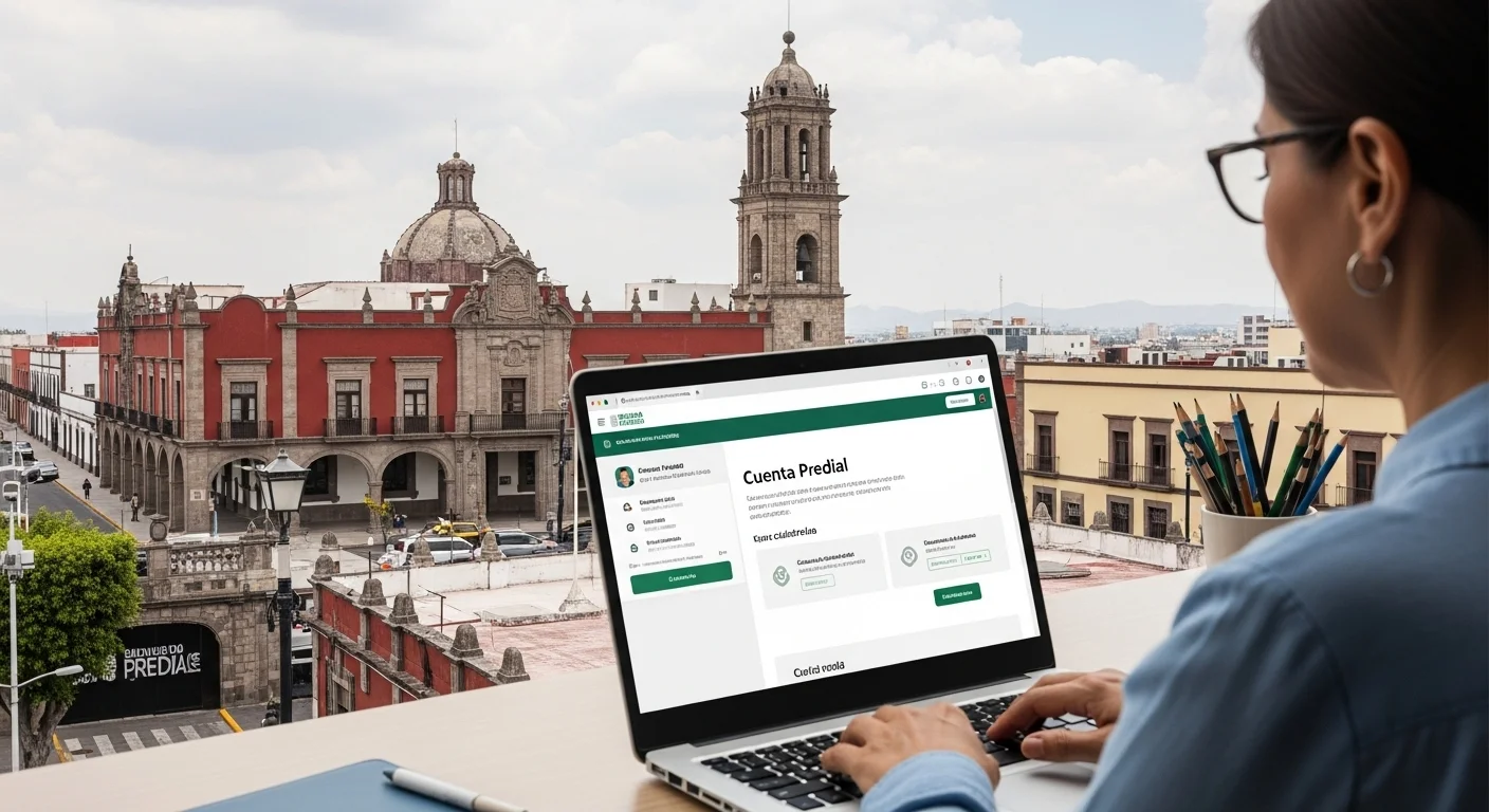 Interfaz de un portal web de un municipio mexicano donde un usuario puede consultar el estado de cuenta del predial usando su clave catastral.