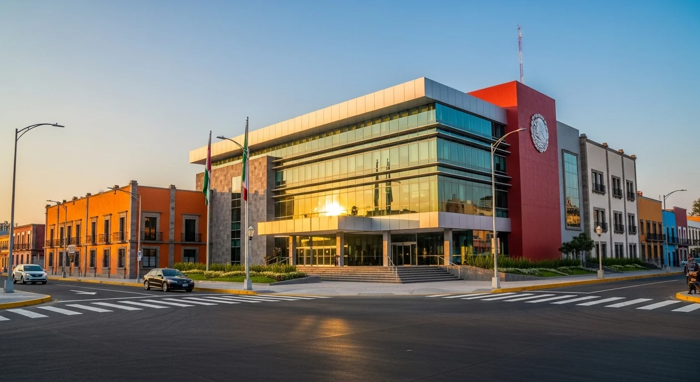 Un palacio municipal en México simbolizando el trabajo en el gobierno de los municipios.