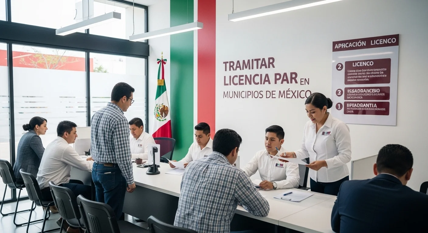 Oficina de gobierno municipal donde ciudadanos realizan el tramite para licencia y presentan los documentos requeridos.